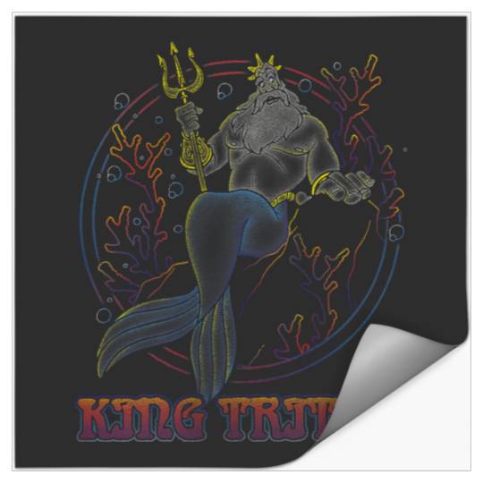 Disneyss The Little Mermaid King Triton Coral Circle Throne Stickers