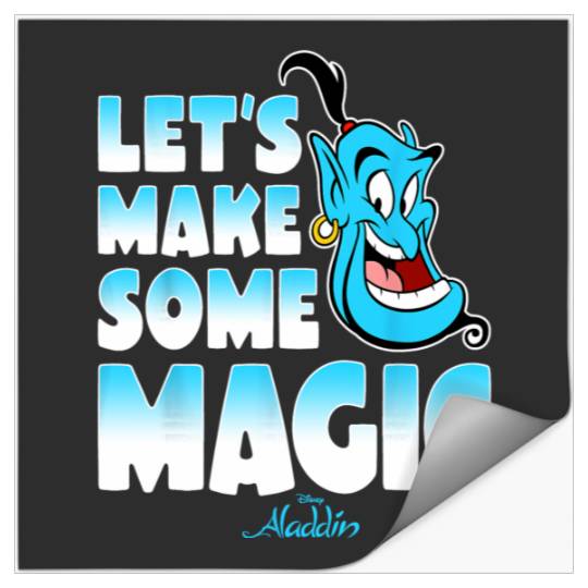 Disney Aladdin Genie Let's Make Some Magic Gradient Text Stickers