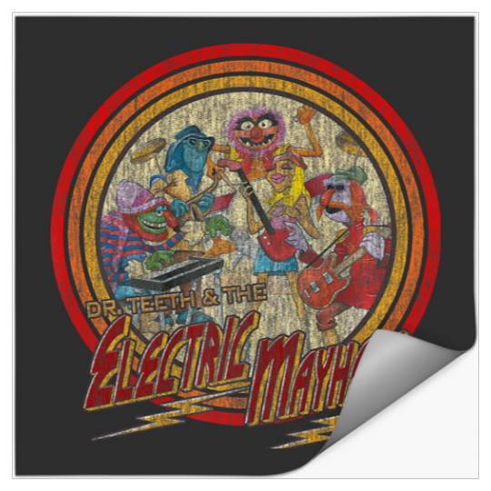 Disney The Muppets Electric Mayhem Vintagess Band Premium Stickers