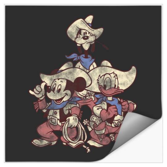 Disney Mickey And Friends  Cowboy Western Group Stickers