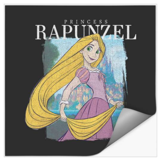 Disney Tangled Princess Rapunzel Distressed Portrait Stickers