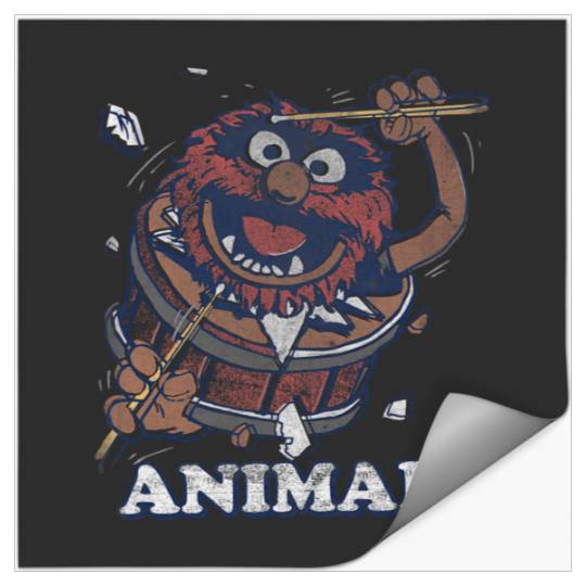Disney The Muppets  Animal Wild Drummer Bust Through Stickers