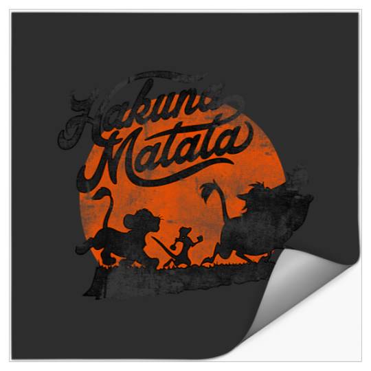 Disney Lion King Hakuna Matata Orange Sunset Stickers