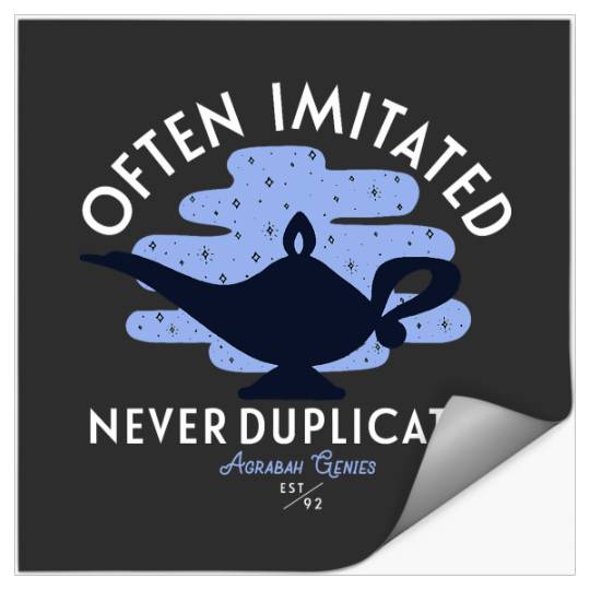 Disney Aladdin Genie Often Imitated Never Duplicated Stickers