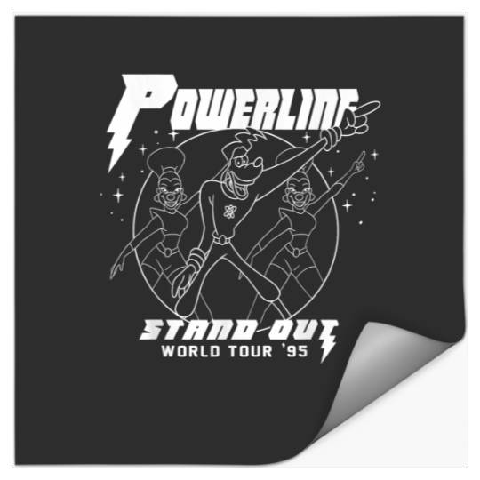 Disney A Goofy Movie Powerline World Tour Outlin Stickers