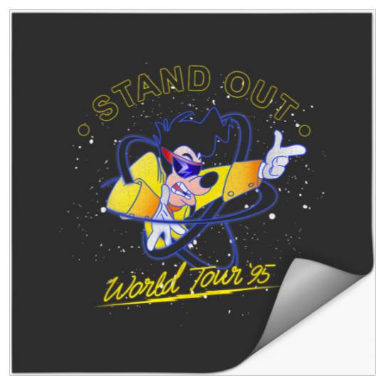 Disney A Goofy Movie Powerline Stand Out World Tour '95 Stickers