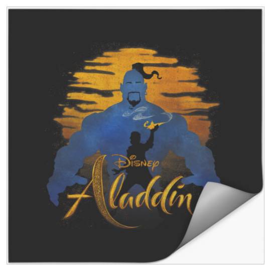 Disney Aladdin Live Action Genie & Aladdin Sunset Silhouette Stickers