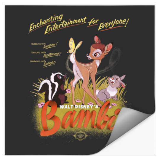 Disney Bambi Enchanting Entertainment For Everyone Retro Stickers