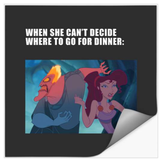 Disney Villains Valentine's Day Hades & Megara Dinner Panel Stickers