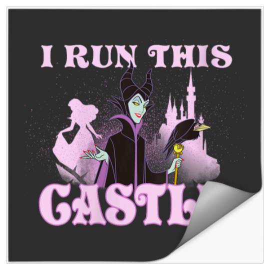 Disneyss Sleeping Beauty Maleficent I Run This Castle Portrait Stickers