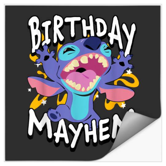 Disney Lilo Stitch Birthday Mayhem Stitch Logo Stickers