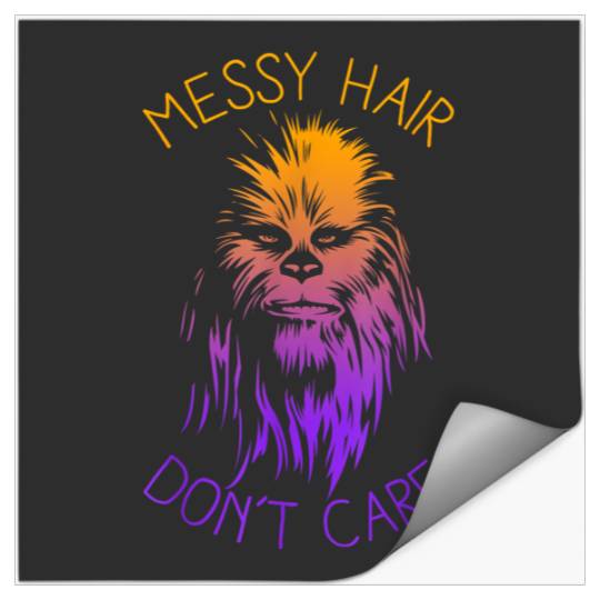 Star Warss Chewbacca Messy Hair Don't Care Disneyss+ Stickers
