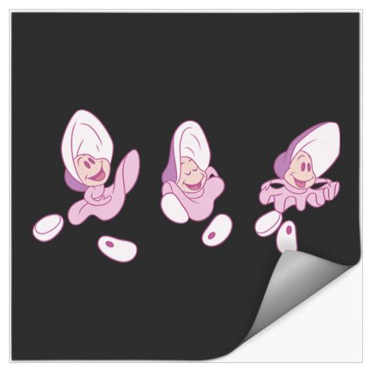 Disneyss Alice In Wonderland Cute Dancing Oysters Chest Logo Stickers