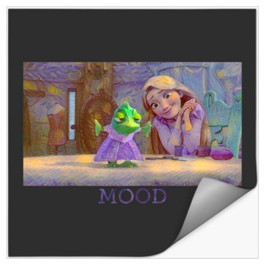 Disneyss Tangled Rapunzel Pascal Art Portrait Panel Stickers