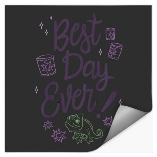 Kids Disneyss Tangled Best Day Ever Pascal Outline Portrait Youth Stickers