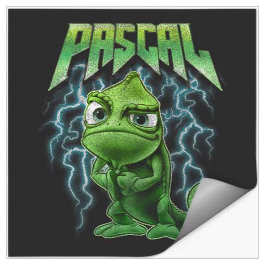 Disneyss Tangled Pascal Rock Metal Vintages Chest Portrait Stickers