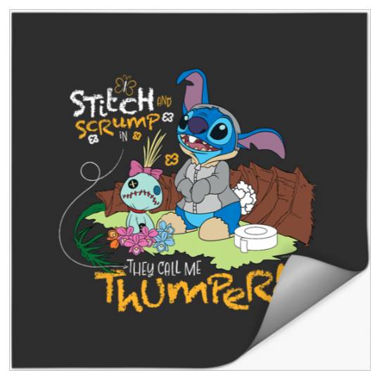 Disney 100 Stitch in Costume Bambi They Call Me Thumper Stickers