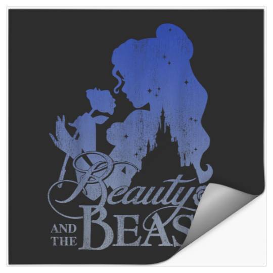 Disneyss Beauty The Beast Belle Smell A Rose Profile Stickers