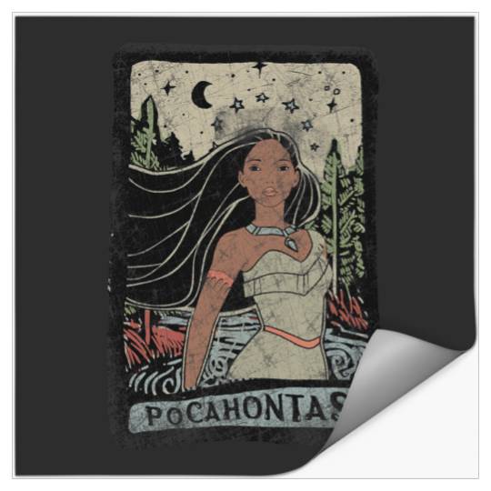 Disney Pocahontas Vintagess Portrait Style Graphic Stickers