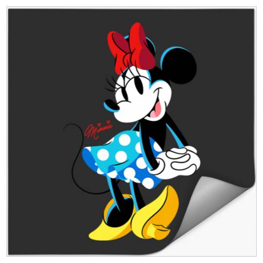 Disney Minnie Mouse Polka-Dot Skirt Cute Retro  Pose Stickers