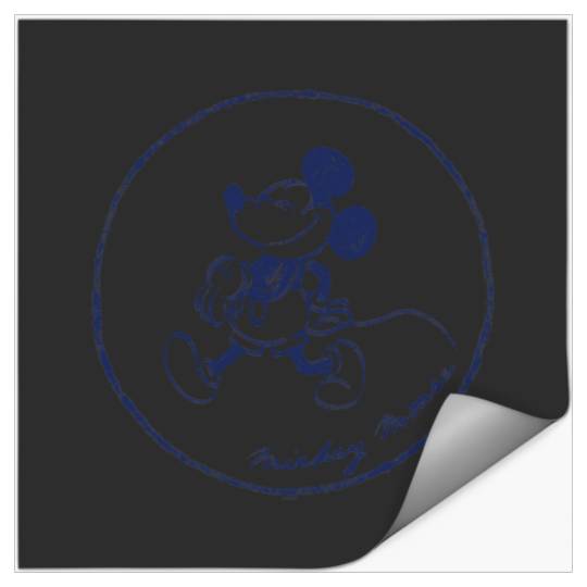 Disney Mickey Mouse Retro  Walking in a Circle Stickers