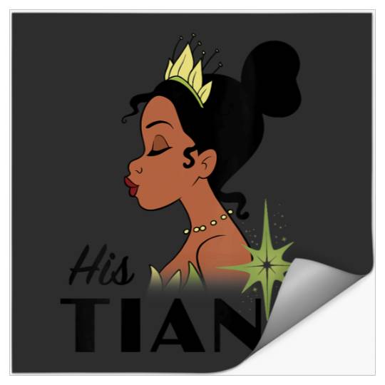 Womens Disney The Princess And The Frog His Tiana Couples VNeck Stickers