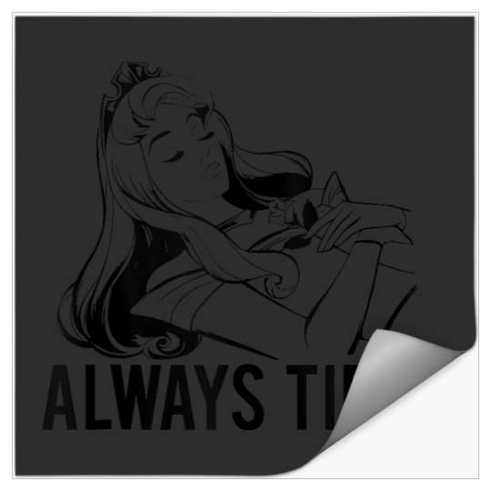 Disneyss Princess Aurora Always Tired Simple Drawn Stickers