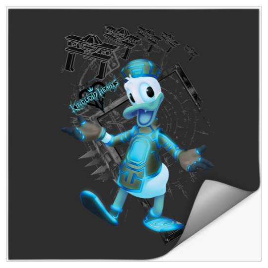 Disneyss Kingdom Hearts Danald Duck Tron Crossover Portrait Stickers