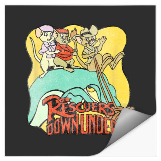 Disney The Rescuers Down Under  Retro Lizard Ride Stickers
