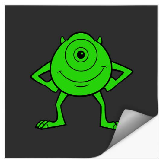 Disney Pixarss Monsters Inc. Mike Wazowski Cyclops Retro Stickers