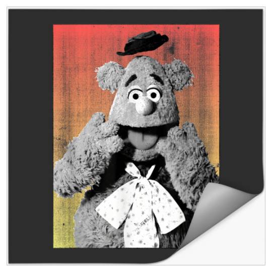 Disneyss The Muppets Silly Fozzie Bear Distressed Big Portrait Stickers