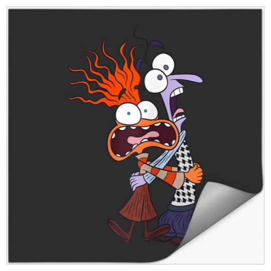 Disneyss And Pixarss Inside Out 2 Toony Colors Anxietys Fear Stickers