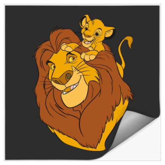 Disney The Lion King Simba and Mufasa Crewneck Sweatshirt Sweatshirt Stickers