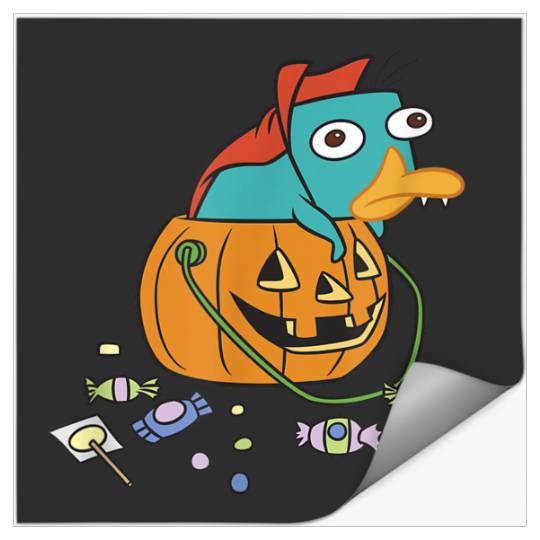 Disneyss Phineas And Ferb Halloween Vampire Perry The Platypus Stickers