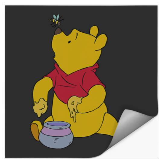 Disney Winnie The Pooh Honey Meeting Mrs. Bee Cute Logo Stickers