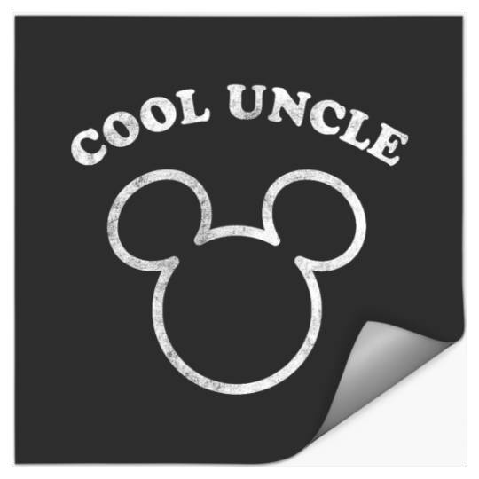 Disney Mickey And Friends Cool Uncle Distressed Chest Logo Stickers