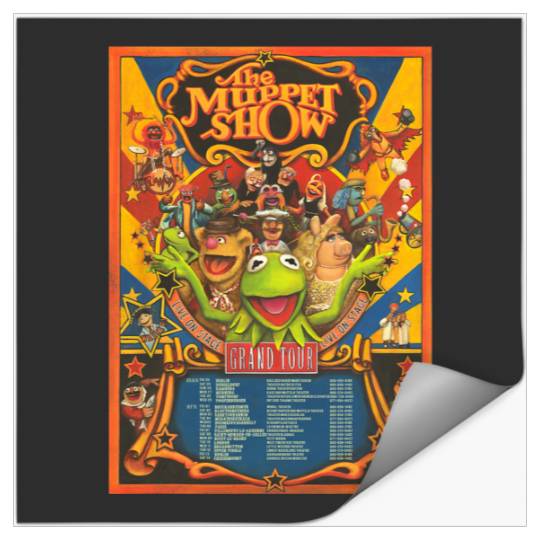 Disney The Muppets Show Grand Tour Group Shot Retro Poster Stickers