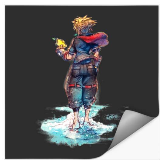 Disney Kingdom Hearts Sora Keyblade Hero Faded Starfish Stickers