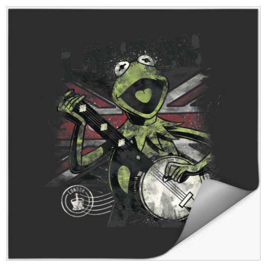 Disney The Muppets London Frog  Rock Kermit Poster Stickers
