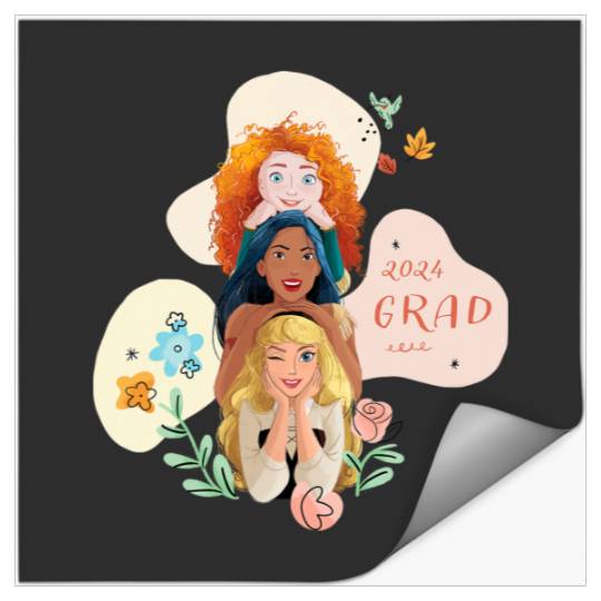 Disney Princess Trio Class of ‘24 Graduation New Grad 2024 Stickers