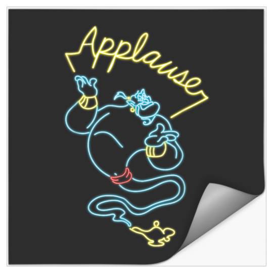 Disneyss Aladdin Genie In The Lamp Applause Big Neon Portrait Stickers
