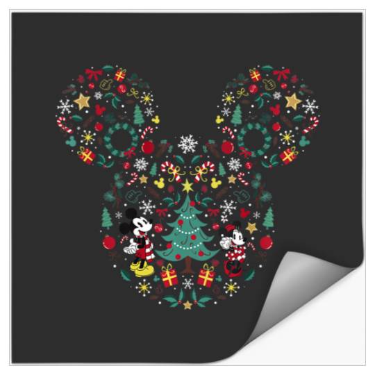 Kids Disney Mickey And Friends Christmas Icon Holiday Toddler Stickers