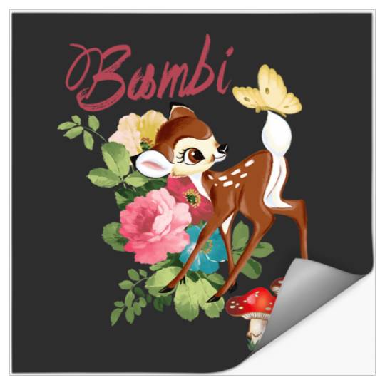 Disney Bambi Cute And Playful Watercolor Retro Portrait Stickers