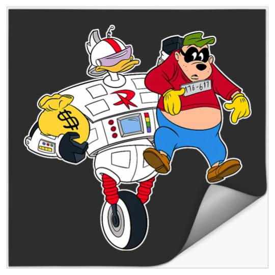 Disney Gizmoduck and Beagle Boy DuckTales Stickers