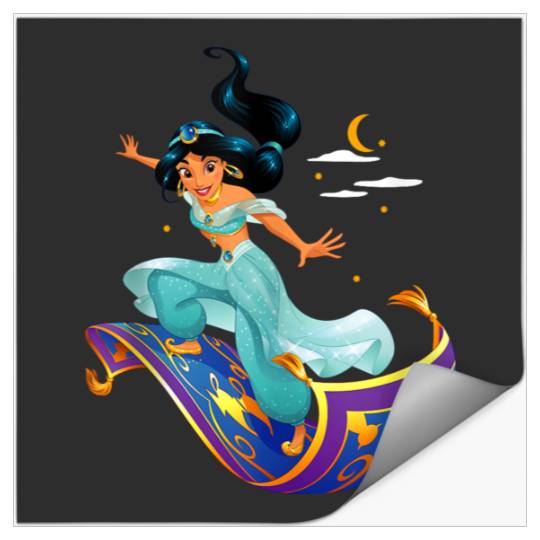 Disneyss Aladdin Princess Jasmine Magic Carpet Pose Stickers