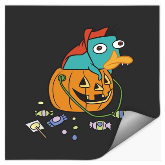Disney Phineas And Ferb Halloween Vampire Perry The Platypus Stickers