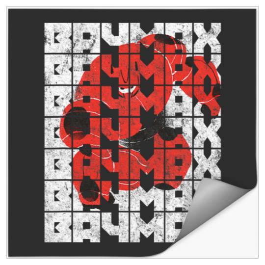 Disney Big Hero 6 Baymax Epic Hero Landing Distressed Stickers