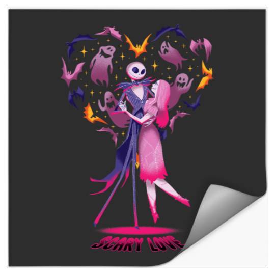 Disney The Nightmare Before Christmas Jack Sally Scary Love Stickers