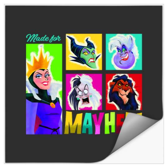 Disney Villains Made For Mayhem Colorful Big Chest Portraits Stickers