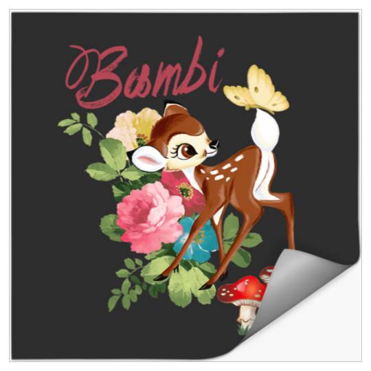 Disney Bambi Cute And Playful Watercolor Retro Portrait Stickers